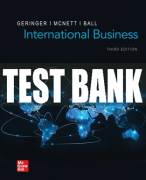 Test Bank For International Business, 3rd Edition All Chapters