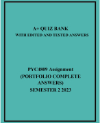 PYC4809 Assignment (PORTFOLIO COMPLETE ANSWERS) SEMESTER 2 2023