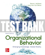 Test Bank For Organizational Behavior: Emerging Knowledge. Global Reality, 9th Edition All Chapters