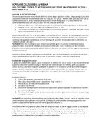 Populaire Cultuur en Media samenvatting