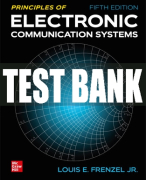 Test Bank For Principles of Electronic Communication Systems, 5th Edition All Chapters