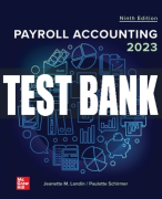 Test Bank For Payroll Accounting 2023, 9th Edition All Chapters