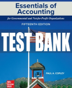 Test Bank For Essentials of Accounting for Governmental and Not-for-Profit Organizations, 15th Edition All Chapters