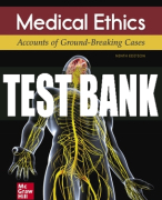 Test Bank For Medical Ethics: Accounts of Ground-Breaking Cases, 9th Edition All Chapters