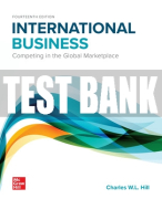 Test Bank For International Business: Competing in the Global Marketplace, 14th Edition All Chapters