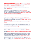 DOMESTIC VIOLENCE & the healthcare  professional & special populations  REAL EXAMS QUESTION AND ANSWERS LATEST UPDATES 2024-2025.  