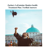 Zachary LaFontaine Shadow health Treatment Plan | Verified Answers