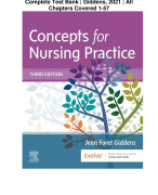 Concepts for Nursing Practice 3rd Edition Complete Test Bank | Giddens, 2021 | All Chapters Covered 1-57