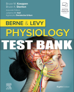 Test Bank For Evolve Instructor Resources for Berne & Levy Physiology, 8th - 2024 All Chapters