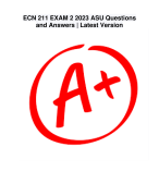 ECN 211 EXAM 2 2023 ASU Questions and Answers | Latest Version