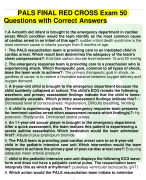 PALS FINAL RED CROSS Exam 50 Questions with Correct Answers