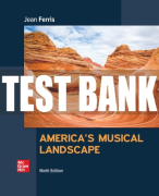 Test Bank For America's Musical Landscape, 9th Edition All Chapters