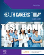 Test Bank For Evolve Resources with Instructor Resource Manual for Health Careers Today, 7th - 2023 All Chapters