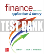 Test Bank For Finance: Applications and Theory, 6th Edition All Chapters