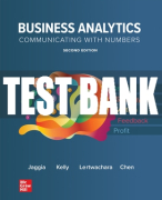 Test Bank For Business Analytics, 2nd Edition All Chapters