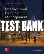 Test Bank For International Financial Management, 9th Edition All Chapters