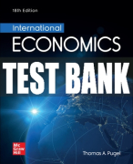 Test Bank For International Economics, 18th Edition All Chapters