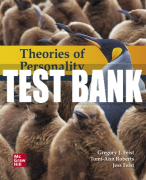 Test Bank For Theories of Personality, 10th Edition All Chapters
