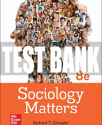 Test Bank For Sociology Matters, 8th Edition All Chapters