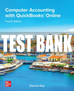 Test Bank For Computer Accounting with QuickBooks Online, 4th Edition All Chapters