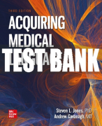 Test Bank For Acquiring Medical Language, 3rd Edition All Chapters
