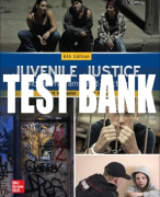 Test Bank For Juvenile Justice: Policies, Programs, and Practices, 6th Edition All Chapters
