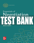 Test Bank For Essentials of Negotiation, 7th Edition All Chapters