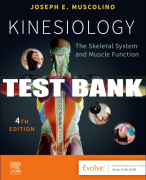 Test Bank For Kinesiology, 4th - 2023 All Chapters