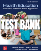 Test Bank For Health Education: Elementary and Middle School Applications, 10th Edition All Chapters
