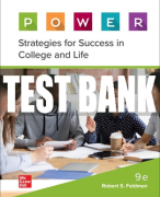 Test Bank For P.O.W.E.R. Learning: Strategies for Success in College and Life, 9th Edition All Chapters