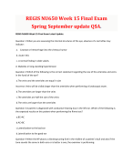 REGIS NU650 Week 15 Final Exam  Spring September update Q$A.