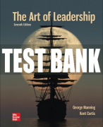 Test Bank For The Art of Leadership, 7th Edition All Chapters