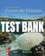 Test Bank For Fundamentals of Corporate Finance, 13th Edition All Chapters