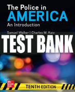 Test Bank For The Police in America: An Introduction, 10th Edition All Chapters