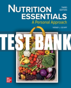 Test Bank For Nutrition Essentials: A Personal Approach, 3rd Edition All Chapters
