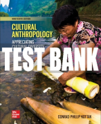 Test Bank For Cultural Anthropology, 19th Edition All Chapters