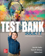 Test Bank For Teachers, Schools, and Society: A Brief Introduction to Education, 6th Edition All Chapters