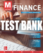 Test Bank For M: Finance, 5th Edition All Chapters