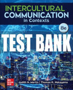 Test Bank For Intercultural Communication in Contexts, 8th Edition All Chapters