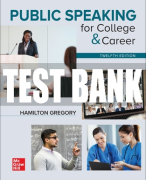 Test Bank For Public Speaking for College & Career, 12th Edition All Chapters