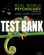 Test Bank For Real World Psychology, 3rd Edition All Chapters