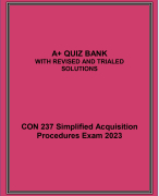 CON 237 Simplified Acquisition Procedures Exam 2023