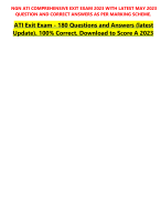 NGN ATI COMPREHENSIVE EXIT EXAM 2023 WITH LATEST MAY 2023 QUESTION AND CORRECT ANSWERS AS PER MARKING SCHEME. ATI Exit Exam - 180 Questions and Answers (latest Update), 100% Correct, Download to Score A 2023