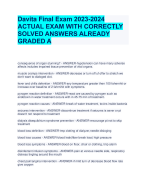   Davita Final Exam 2023-2024 ACTUAL EXAM WITH CORRECTLY SOLVED ANSWERS ALREADY GRADED A 