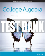 Test Bank For College Algebra, 5th Edition All Chapters