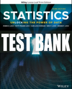 Test Bank For Statistics: Unlocking the Power of Data, 3rd Edition All Chapters