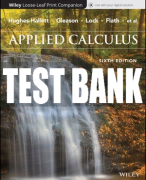 Test Bank For Applied Calculus, 6th Edition All Chapters