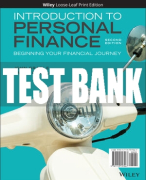 Test Bank For Introduction to Personal Finance: Beginning Your Financial Journey, 2nd Edition All Chapters