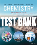 Test Bank For Chemistry, 4th Canadian Edition All Chapters