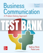 Test Bank For Business Communication: A Problem-Solving Approach, 2nd Edition All Chapters
